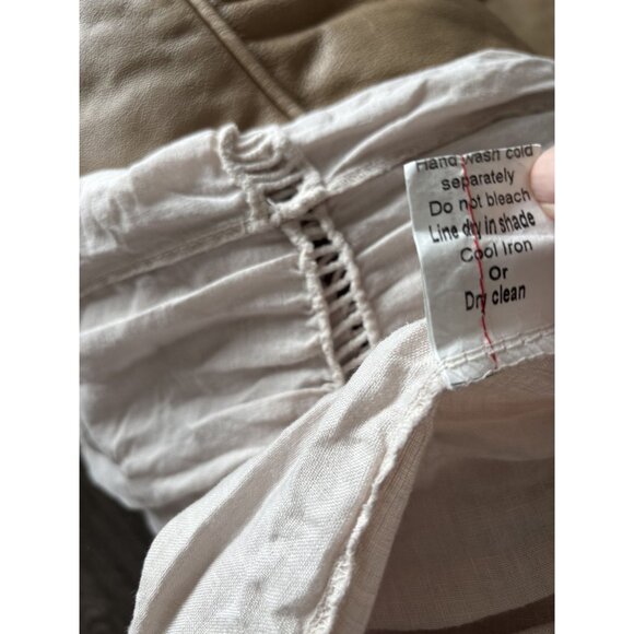 Valentina Naldi Linen dress Midi size Large Lagenlook boho coastal Minimal - Picture 4 of 15